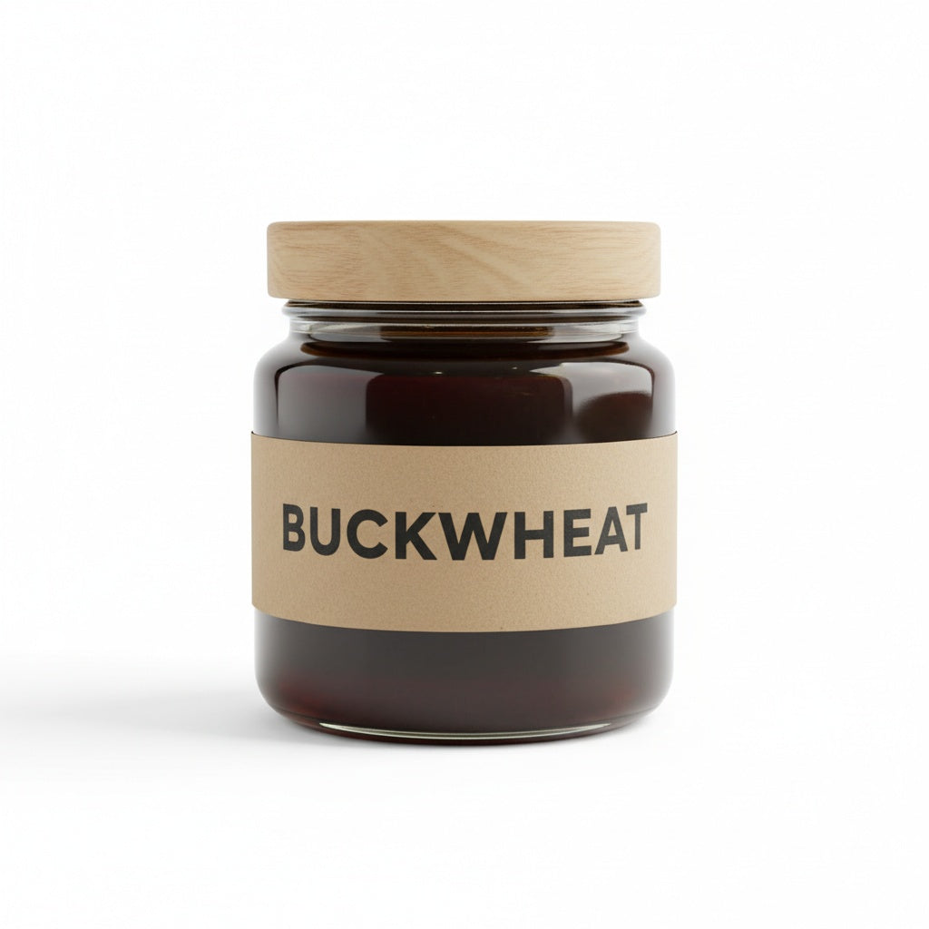 Brooklyn Hive Buckwheat dark honey jar