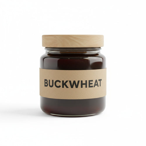 Brooklyn Hive Buckwheat dark honey jar