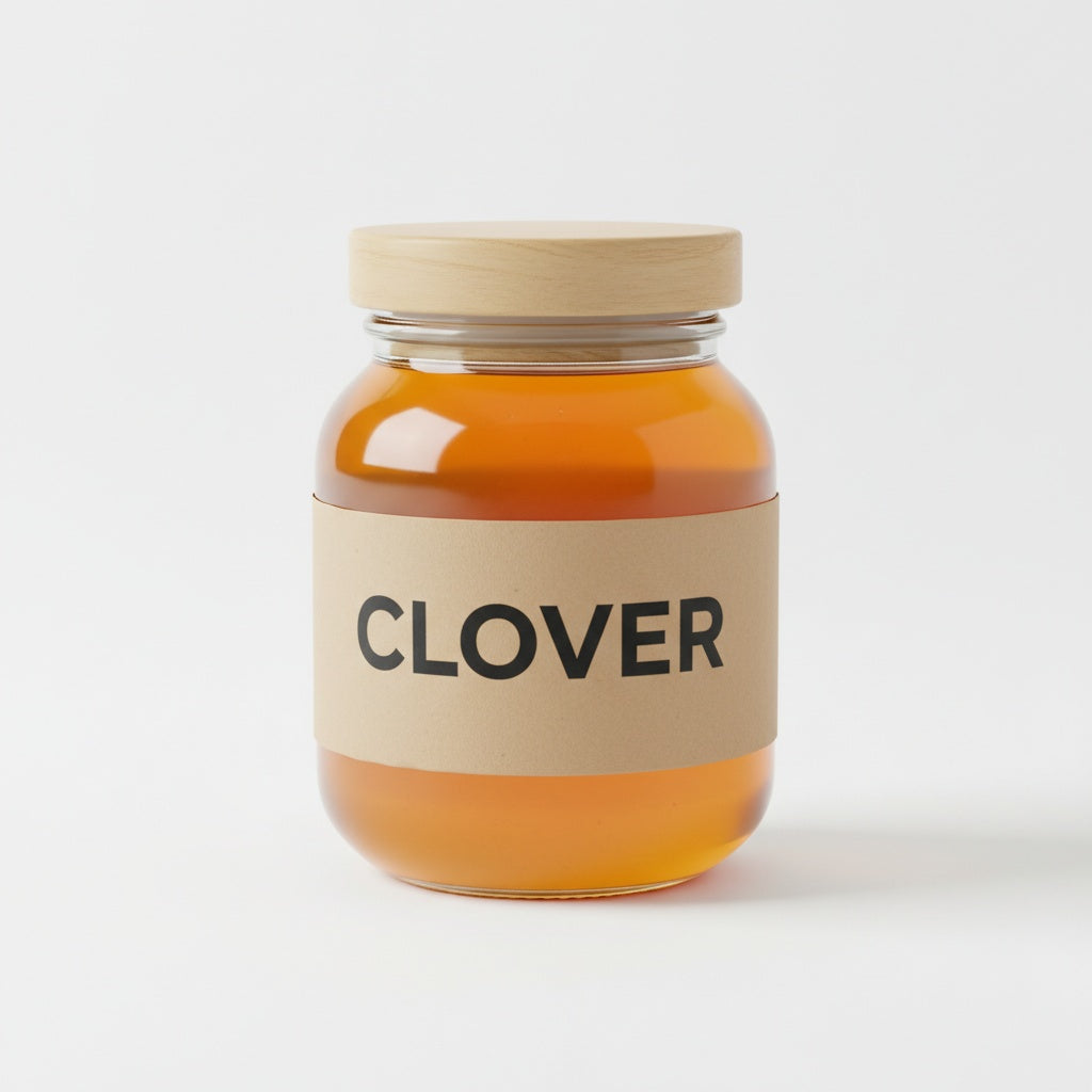 Brooklyn Hive Rooftop Clover honey jar